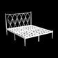 Glam 47 "lang metalen open frame bed met rechthoekig hoofdeinde