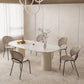 Dining Room Dinner Kitchen Table Double Pedestal Stone Oval Dining Table Clearhalo 'Dining Tables & Seating' 'Dining Tables' 'dining_table' 'furn' 'furn_dining_table' 'Furniture' 'Kitchen & Dining Furniture' 1200x1200_7a32c47f-15f2-45e8-b7d5-757976afc63f