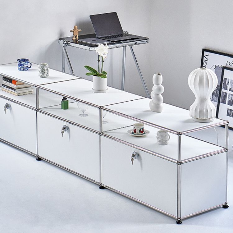 Buffet contemporain buffet en acier inoxydable pour le salon