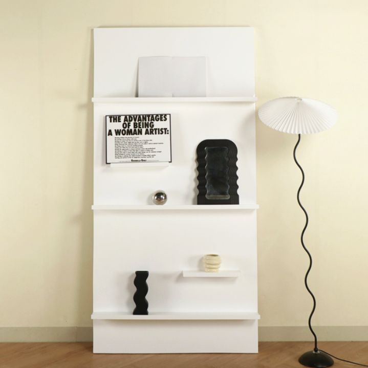 Scandinavian Acrylic Bookcase Closed Back Standard Bookshelf