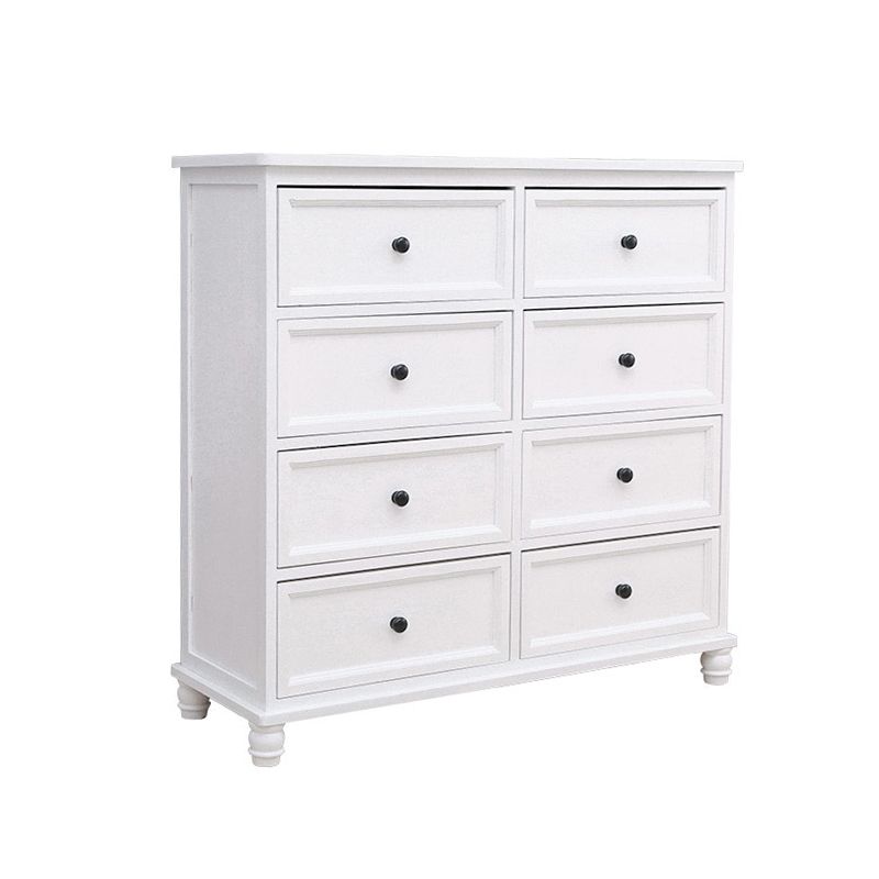 13.77" Wide White Accent Chest with Drawers Rectangle  Wood Chest Contemporary