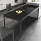 Modern Style Sintered Stone Dining Room Dinner Kitchen Table Black Rectangle Table Clearhalo ' dining_table' 'Dining Tables & Seating' 'Dining Tables' 'Furniture' 'furniture_dining_table' 'Kitchen & Dining Furniture' 'kitchen&dining_furn' 'kitchen' 'kitchen_dining_table' 1200x1200_7a37c772-a65b-4928-af0a-7b4bc8d5902a