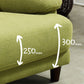 Contemporary Fabric Settee Pillow Top Arm Standard Seating for Apartment