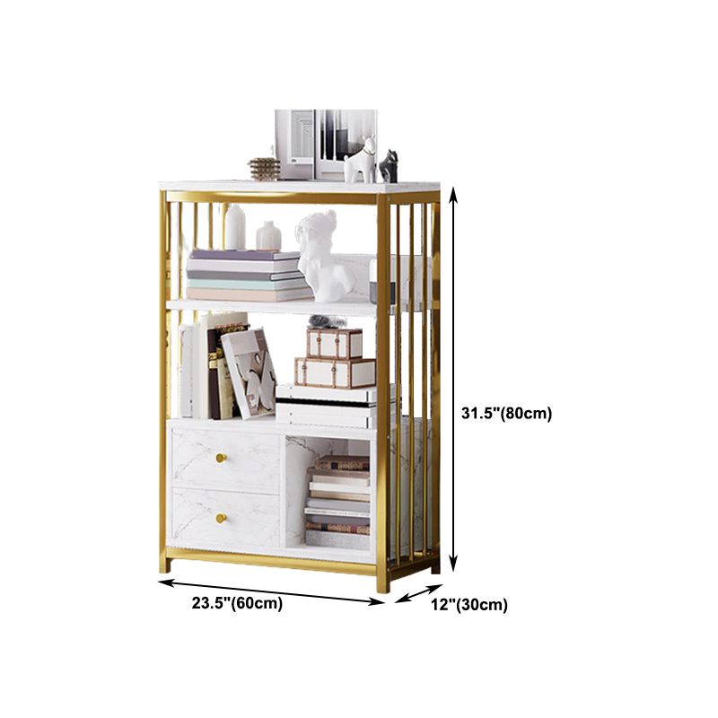 Modern Metal Book Shelf Home Open Back Bookcase with Shelves Clearhalo 'Bookcases' 'furn' 'furn_bookcases' 'Furniture' 'Office Furniture' 1200x1200_7a389bef-0831-4bad-a2d0-b480ee6e8ab8