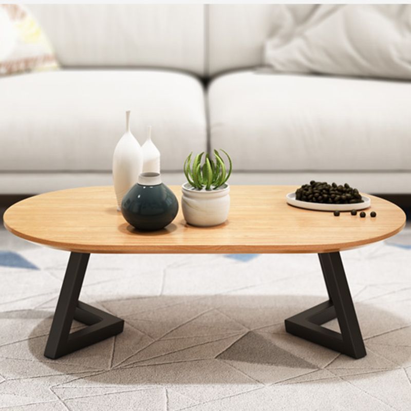 Solid Wood 2 Legs Coffee Table Modern Minimalist Coffee Table Clearhalo 'Coffee & Accent Tables' 'Coffee Tables' 'coffee_tables' 'furn' 'furn_coffee_tables' 'Furniture' 'Living Room Furniture' 1200x1200_7a390d23-b4b4-4685-b8e2-c619d09af9a6
