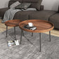 4 Legs Round Tray Top Coffee Table Contemporary Wood Coffee Table Clearhalo 'Coffee & Accent Tables' 'Coffee Tables' 'coffee_tables' 'furn' 'furn_coffee_tables' 'Furniture' 'Living Room Furniture' 1200x1200_7a3a8423-11c8-4e36-8809-f3636ff30323