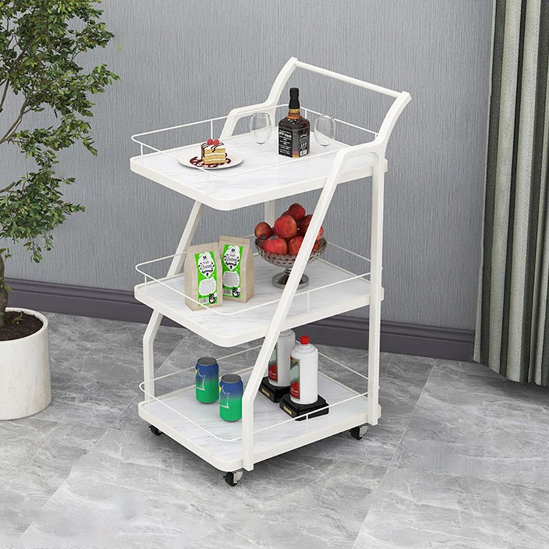 Table de préparation à la maison moderne de stockage ouvert Home Dining Table de préparation