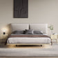 84.65 inch Wide Glam Bed Frame Solid Color Standard Bed with Headboard