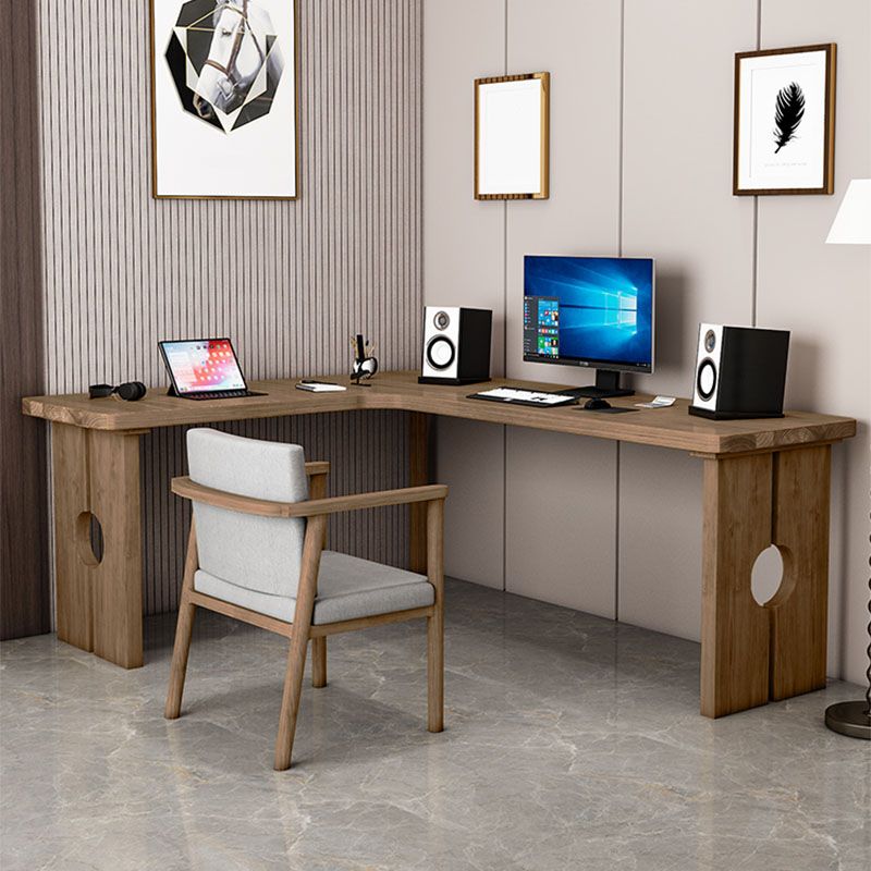 Natural Modern L-Shape Office Desk Home Solid Wood Writing Desk Clearhalo 'furn' 'furn_office_desk' 'Furniture' 'Office Desks' 'Office Furniture' 'office_desk' 1200x1200_7a3ccf89-13fb-42b8-99e2-a4c214c28273