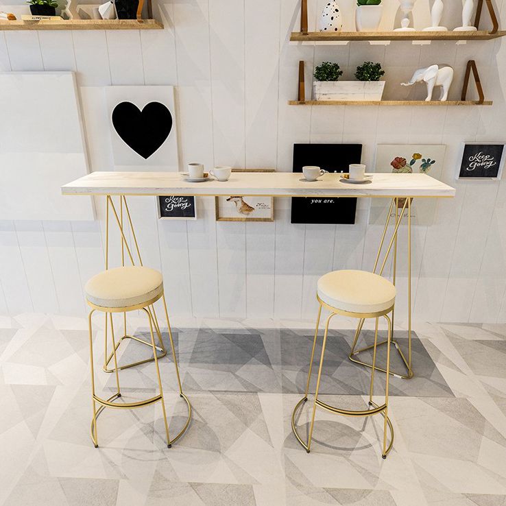 Double Pedestal Counter Set 1/2/3 Pieces Glam Rectangle Bar Pub Table Set Clearhalo 'Bar Furniture' 'furn' 'furn_home_bar_bar_sets' 'Furniture' 'Home Bars & Bar Sets' 'home_bar_bar_sets' 'Kitchen & Dining Furniture' 1200x1200_7a3cf565-1a3d-4e43-9139-6e2103ffefa4