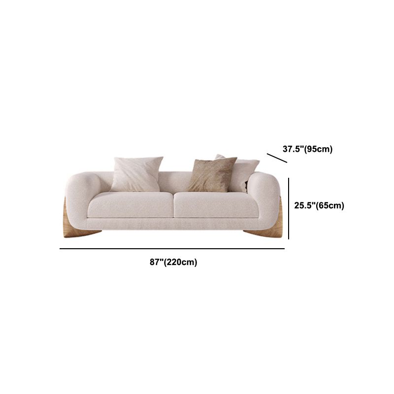 Sala de estar de estilo moderno loveseat de brazo de esmoquin apretado asiento trasero