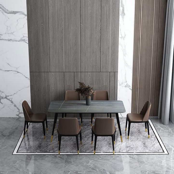 Metal Industrial Rectangular Dining Table Sintered Stone Dining Table with Metal Legs Clearhalo ' dining_table' 'Dining Tables & Seating' 'Dining Tables' 'furn' 'furn_dining_table' 'Furniture' 'furniture_dining_table' 'Kitchen & Dining Furniture' 'kitchen&dining_furn' 'kitchen' 'kitchen_dining_table' 1200x1200_7a4020a3-5e79-49da-b2d1-a8c1f2365e66