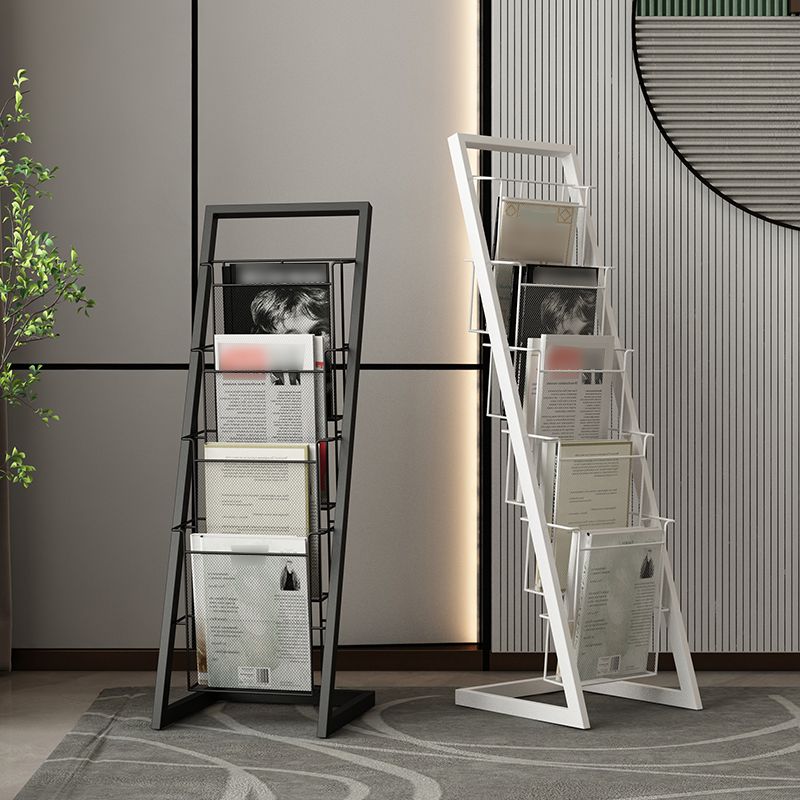 Industrial Ladder Bookcase Metal Vertical Shelf Bookcase for Home Office Clearhalo 'Bookcases' 'furn' 'furn_bookcases' 'Furniture' 'furniture_bookcases' 'kitchen' 'kitchen_bookcases' 'Living Room Furniture' 'Office Furniture' 1200x1200_7a438d1d-c607-46d4-b4de-73c01a6a5a10