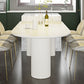 Metal Contemporary Free Form Table Sintered Stone Table for Dining Room Clearhalo ' dining_table' 'Dining Tables & Seating' 'Dining Tables' 'Furniture' 'furniture_dining_table' 'Kitchen & Dining Furniture' 'kitchen&dining_furn' 'kitchen' 'kitchen_dining_table' 1200x1200_7a43dcbc-54ca-4831-8529-7d292f912487