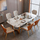 Traditional Luxury Sintered Stone Top Dining Table Rectangle Table with Gold Trestle Base Clearhalo ' dining_table' 'Dining Tables & Seating' 'Dining Tables' 'furn' 'furn_dining_table' 'Furniture' 'furniture_dining_table' 'Kitchen & Dining Furniture' 'kitchen&dining_furn' 'kitchen' 'kitchen_dining_table' 1200x1200_7a4425c8-6a78-4427-b69b-4b219f5a94f5