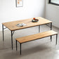 Modern Wood Rectangle Dining Table with 4 Legs Table for Dining Room Clearhalo 'Dining Tables & Seating' 'Dining Tables' 'dining_table' 'furn' 'furn_dining_table' 'Furniture' 'Kitchen & Dining Furniture' 1200x1200_7a44c4a0-c7b5-424c-86d9-b8cf74070929