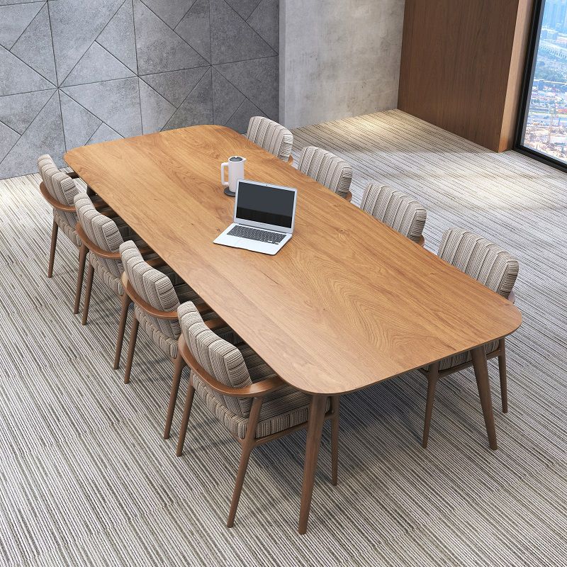 Rectangular Shaped Modern Office Tables Wooden Writing Desk in Brown Clearhalo 'furn' 'furn_office_desk' 'Furniture' 'Office Desks' 'Office Furniture' 'office_desk' 1200x1200_7a44da47-b4c8-4cb4-a09e-42b33926261b