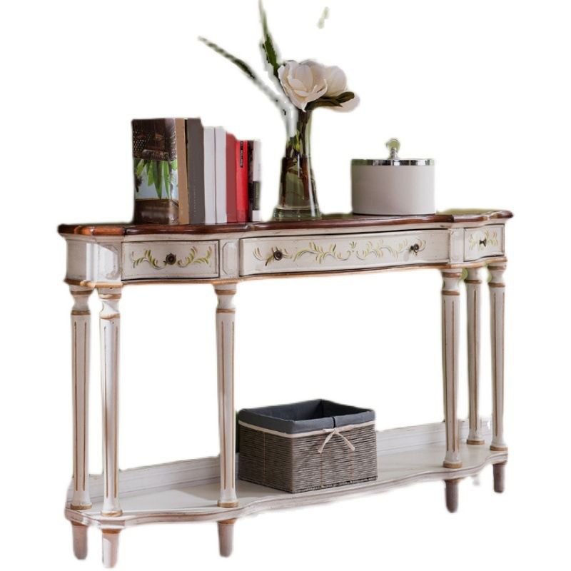 Victoria Wooden Console Table Free Form Console Sofa Table for Hall Clearhalo 'Console Tables' 'console_tables' 'Entry & Mudroom Furniture' 'furn' 'furn_console_tables' 'Furniture' 1200x1200_7a468328-24b5-4852-a2e2-cfe42426cf3f