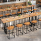Rectangle Counter Table Footrest Wood Modern Cocktail Bar Table in Natural Clearhalo 'Bar Furniture' 'Bar Tables' 'bar_tables' 'furn' 'furn_bar_tables' 'Furniture' 'furniture_bar_tables' 'Kitchen & Dining Furniture' 1200x1200_7a49ee5c-d8b9-4e11-8ba1-dba5faed7f91