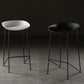 Tabouret de bar en plastique sans accoudoirs, hauteur de comptoir, tabouret moderne d'intérieur pour salon