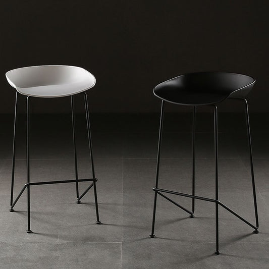 Sgabello da bar per bancone in plastica in plastica senza braccio sgabello moderno per soggiorno