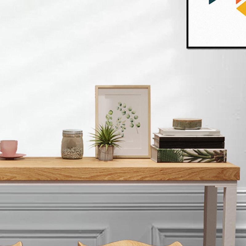 Industrial Style Bistro Bar Desk Pine Solid Wood Rectangle Bar Dining Table for Indoor Clearhalo 'Bar Furniture' 'Bar Tables' 'bar_tables' 'furn' 'furn_bar_tables' 'Furniture' 'Kitchen & Dining Furniture' 1200x1200_7a4d3bb3-9955-4b18-a7dd-3445702aa7f6
