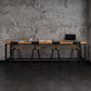Industrial Rectangle Bar Dining Table Solid Wood Bar Dining Table with Trestle Base Clearhalo 'Bar Furniture' 'Bar Tables' 'bar_tables' 'furn' 'furn_bar_tables' 'Furniture' 'Kitchen & Dining Furniture' 1200x1200_7a4fd13d-12ab-4556-aaa4-bf8625cb8bc4