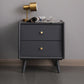 Table de nuit moderne 2 tiroirs table de nuit en bois massif, 20 "de haut