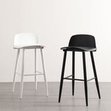 Modern Armless Backrest Counter Stool Steel Household Bar Stool with Plastic Seat Clearhalo 'Bar Furniture' 'Bar Stools' 'bar_stools' 'furn' 'furn_bar_stools' 'furniture_bar_stools' 'Kitchen & Dining Furniture' 'kitchen&dining_furn' 'kitchen' 'kitchen_furn' Furniture' 1200x1200_7a50cedd-ce60-4108-9fee-2cf629c01b67