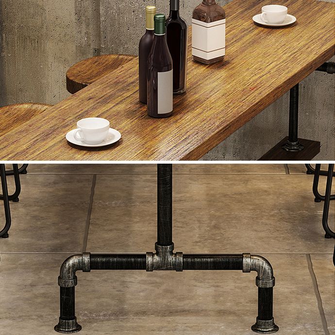Solid Wood 1/2/4/7 Pieces Counter Height Set Rectangle Industrial Trestle Bar Table Set Clearhalo 'Bar Furniture' 'furn' 'furn_home_bar_bar_sets' 'Furniture' 'Home Bars & Bar Sets' 'home_bar_bar_sets' 'Kitchen & Dining Furniture' 1200x1200_7a51e1b4-569d-434e-8553-a1a108cc13e7