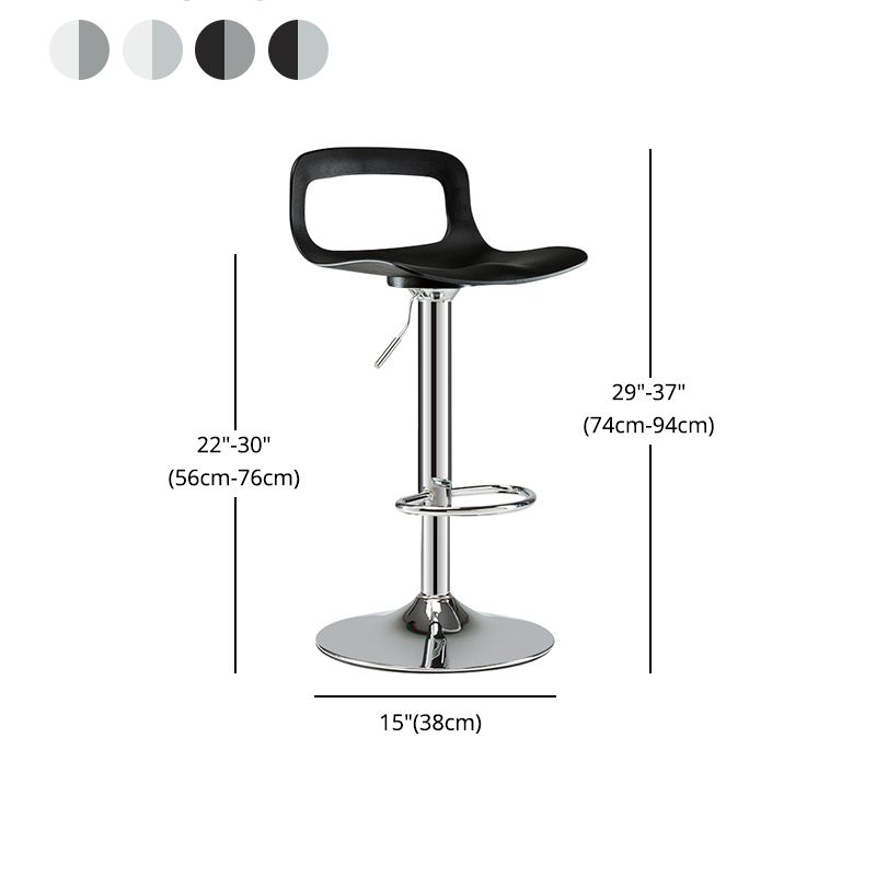 Modern Adjustable Swivel Bar Stool Low Back Plastic Bar and Counter Stool Clearhalo 'Bar Furniture' 'Bar Stools' 'bar_stools' 'furn' 'furn_bar_stools' 'furniture_bar_stools' 'Kitchen & Dining Furniture' 'kitchen&dining_furn' 'kitchen' 'kitchen_furn' Furniture' 1200x1200_7a523234-7520-4983-890f-557d7ed5d914