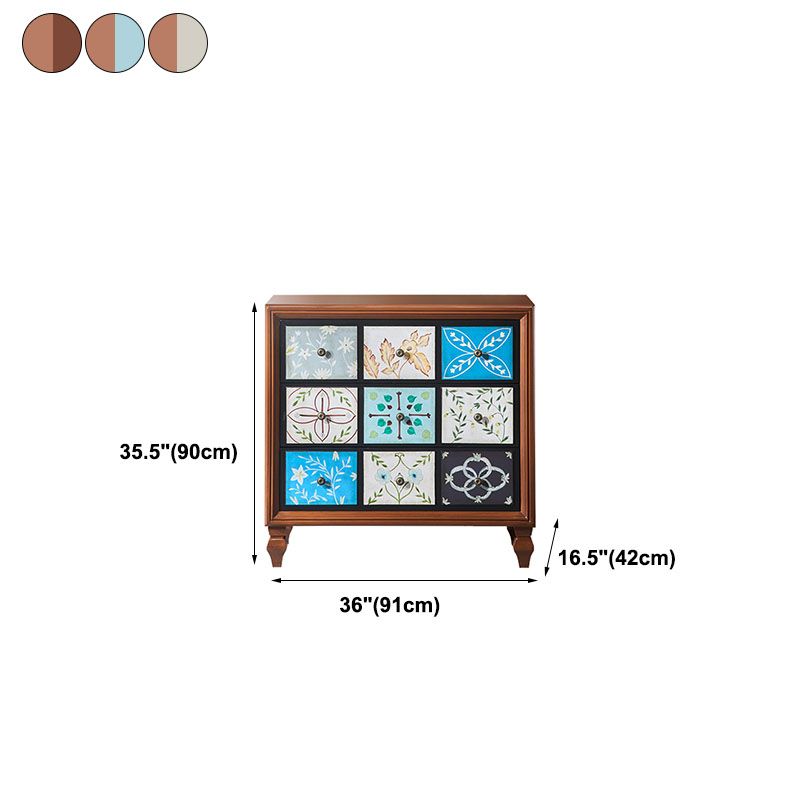 Stoccaggio in legno toracano moderno cameretta per la camera da letto in stile bianco in bianco e marrone