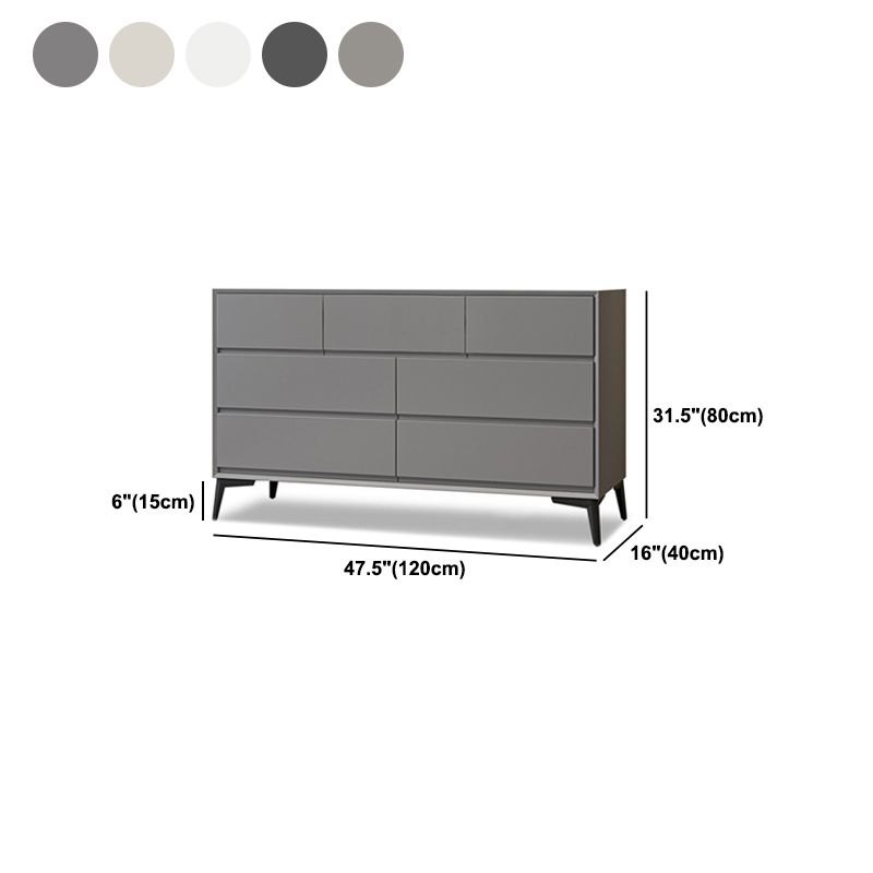 Modern Accent Chest with Drawers and 4 Bracket  Black Legs 15.7" W