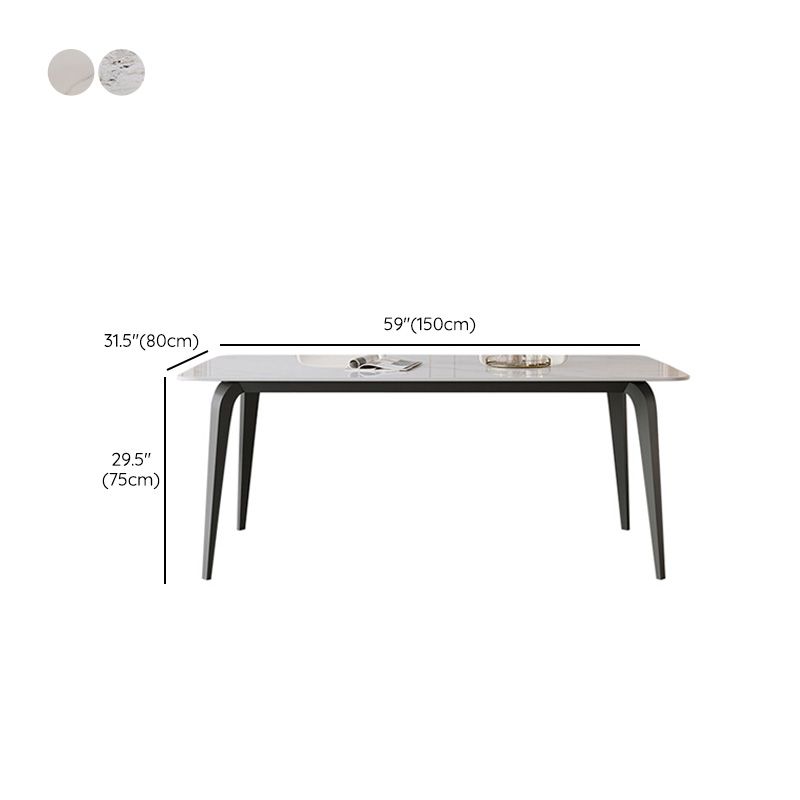 Eenvoud Stijl Meubels Rechthoek Stenen Eetkamertafel voor thuis