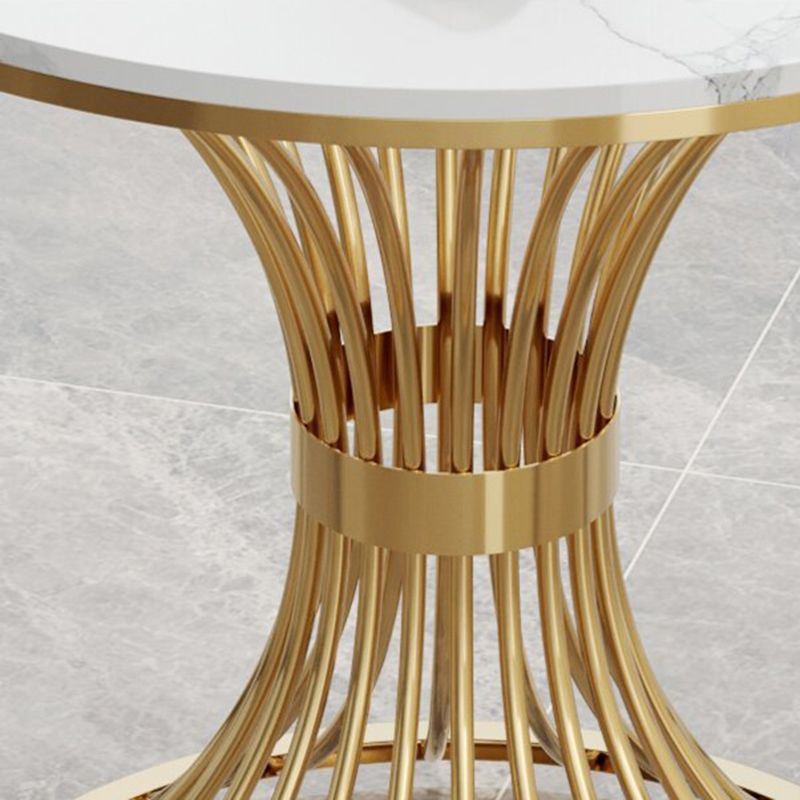 Polished Finish Stone Top Table Modern Style Round Dining Table Clearhalo 'Dining Tables & Seating' 'Dining Tables' 'dining_table' 'furn' 'furn_dining_table' 'Furniture' 'Kitchen & Dining Furniture' 1200x1200_7a573511-3e7a-4e0f-aa55-a2c9048f867e