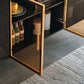Sideboard in pietra da pranzo a buffet lucido glam con gambe