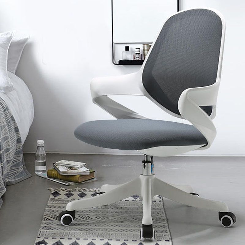 Modern Desk Chair Adjustable Seat Height Fixed Arms Office Chair with Wheels Clearhalo 'furn' 'furn_office_chair' 'Furniture' 'Office Chairs' 'Office Furniture' 'office_chair' 1200x1200_7a598438-682c-479f-b703-6b744c462bb6