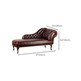 Button Tufted Chaise Lounge Couch with Rolled Arms - 66.9" W Clearhalo 'Chairs & Seating' 'Chaise Lounge' 'chaise_lounge' 'furn' 'furn_chaise_lounge' 'Furniture' 'Living Room Furniture' 1200x1200_7a5b4d5d-6186-4ae4-835e-0ad38490772b