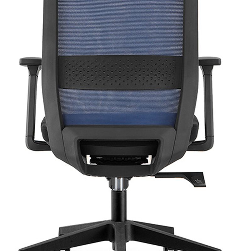 Modern Desk Chair Mesh Computer Chair in Black/Blue Mid-Back Chair with Wheels Clearhalo 'furn' 'furn_office_chair' 'Furniture' 'Office Chairs' 'Office Furniture' 'office_chair' 1200x1200_7a5b8480-e04d-486c-a175-acd14417ec5a