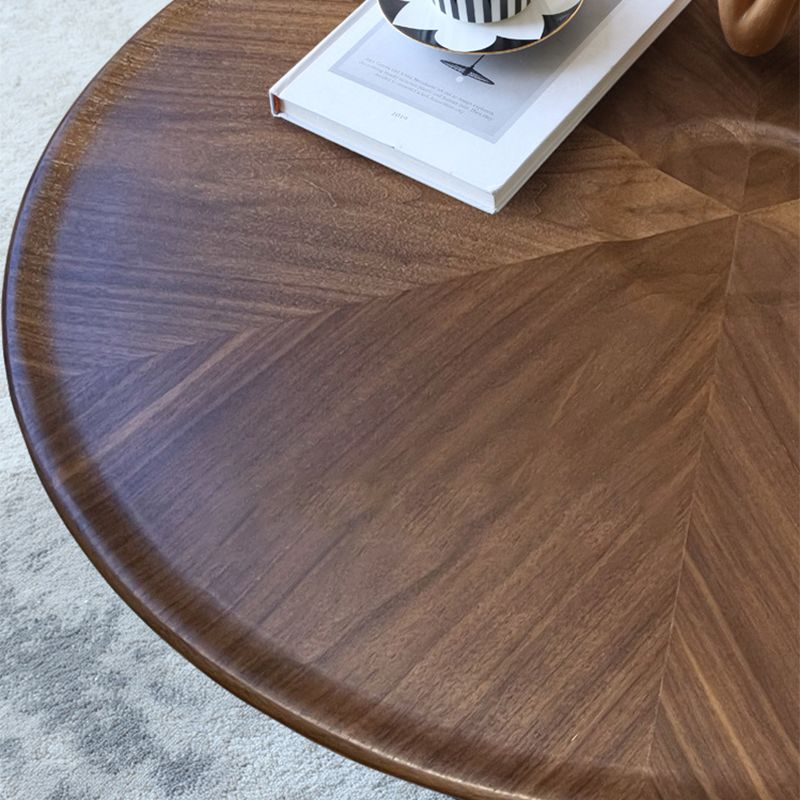 Ronde vierkante blokbasis hout/glas moderne stijl salontafel