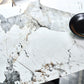 Modern Dining Sintered Stone Table Rectangle Table with Metal Legs for Home