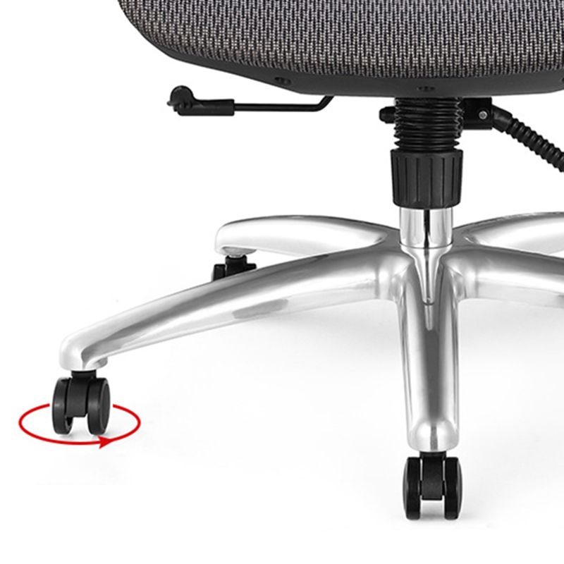 Modern Black and White Chair Home Office Chair with Metal Base Clearhalo 'furn' 'furn_office_chair' 'Furniture' 'furniture_office_chair' 'Office Chairs' 'Office Furniture' 'office_chair' 1200x1200_7a5d73ef-50fb-4221-838a-7fe9b6ddd152