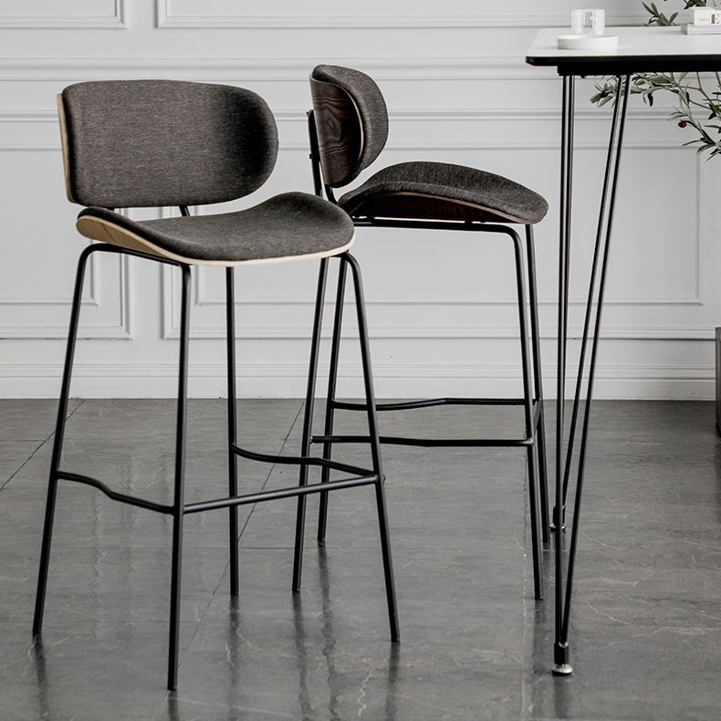 Industrial Armless Bar Stool Low Back Counter Bar Stool for Home Clearhalo 'Bar Furniture' 'Bar Stools' 'bar_stools' 'furn' 'furn_bar_stools' 'Furniture' 'Kitchen & Dining Furniture' 1200x1200_7a5f092c-b6dd-4308-980f-8217a844048e