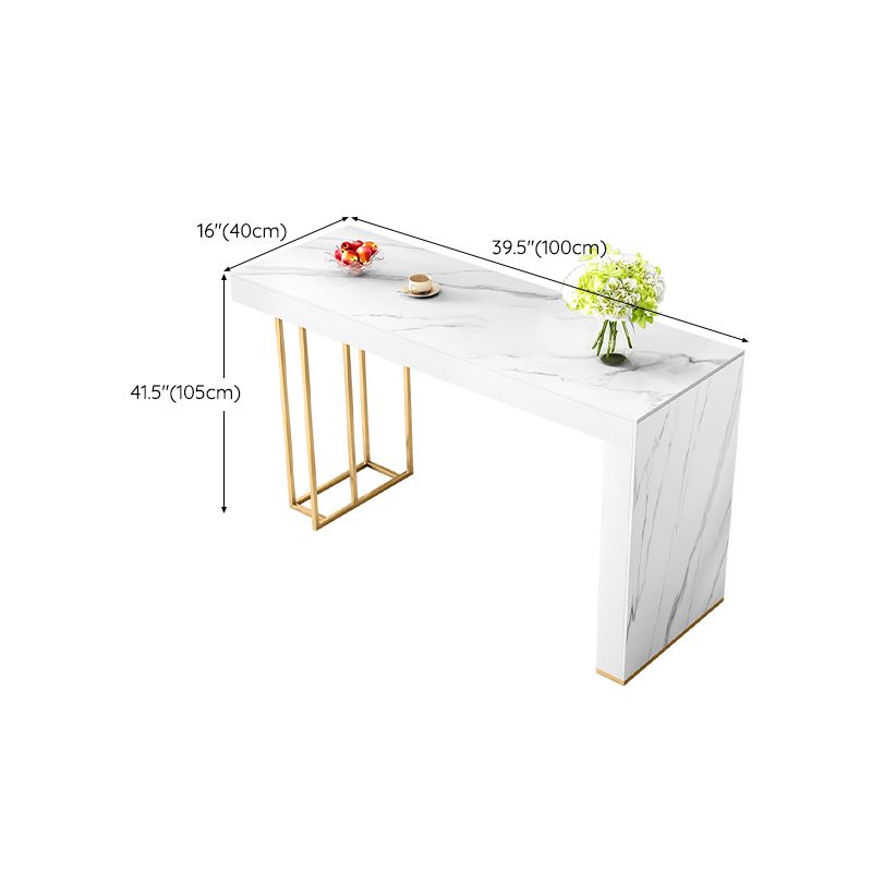 Rectangle Bistro Bar Table Sintered Stone Bar Table with Shelves Clearhalo 'Bar Furniture' 'Bar Tables' 'bar_tables' 'furn' 'furn_bar_tables' 'Furniture' 'Kitchen & Dining Furniture' 1200x1200_7a62d74a-7794-4660-a2f4-83eb7f2da2e7