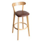 Scandinavian Rubberwood Milk Tea Shop Stool Matte Finish Upholstered Footrest Barstool Clearhalo 'Bar Furniture' 'Bar Stools' 'bar_stools' 'furn' 'furn_bar_stools' 'Furniture' 'furniture_bar_stools' 'Kitchen & Dining Furniture' 1200x1200_7a637bf3-3073-439e-8661-a260f43aa5ba