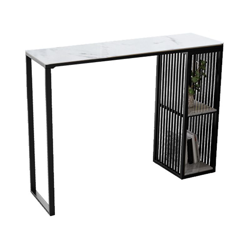 Ensemble de table de bar en pierre glamour 1/3 pièces Rectangle Counter Table Set pour intérieur