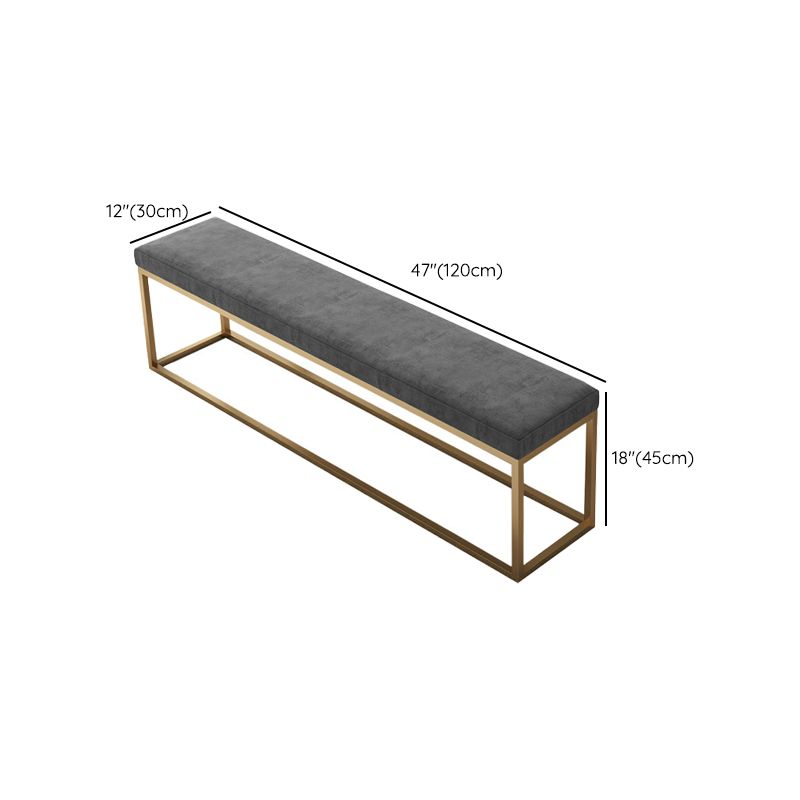 Contemporary Rectangle Upholstered Bench Home Seating Bench in Gray with Legs Clearhalo 'Benches' 'Chairs & Seating' 'furn' 'furn_benches' 'Furniture' 'Living Room Furniture' 1200x1200_7a6539af-ad25-4af0-a453-ee3c98dcb451