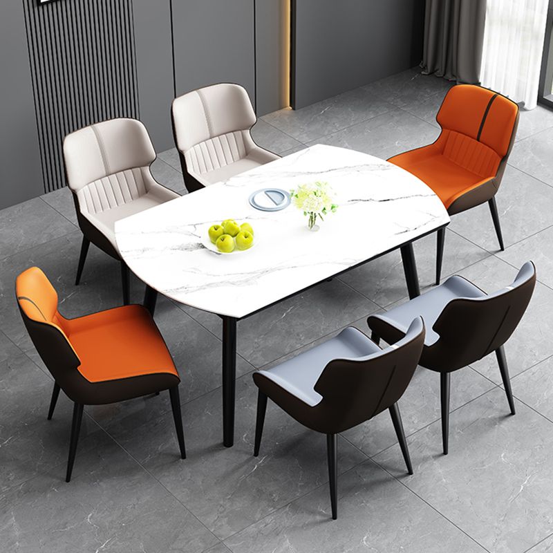 Dining Room Upholstered Side Chair Home Faux Leather Dining Chair Clearhalo 'Dining Chairs' 'Dining Tables & Seating' 'dining_chair' 'furn' 'furn_dining_chair' 'Furniture' 'Kitchen & Dining Furniture' 1200x1200_7a653cff-1e9f-41dd-9a5b-6f58f23fd173