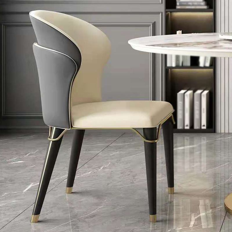 Minimalist Style Leather Dining Side Chairs Wingback Armless Chairs for Home Use Clearhalo ' kitchen&dining_furn' 'Dining Chairs' 'Dining Tables & Seating' 'dining_chair' 'furn' 'furn_dining_chair' 'Furniture' 'furniture_dining_chair' 'Kitchen & Dining Furniture' 'kitchen' 1200x1200_7a654cbd-4c1a-4f6a-b80f-2dd9bdb35e68