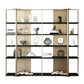 Glam Open Back Shelf Bookcase Metal Book Shelf for Study Room Clearhalo 'Bookcases' 'furn' 'furn_bookcases' 'Furniture' 'Office Furniture' 1200x1200_7a65b349-40b7-47f8-bf3f-43ffd9bed913